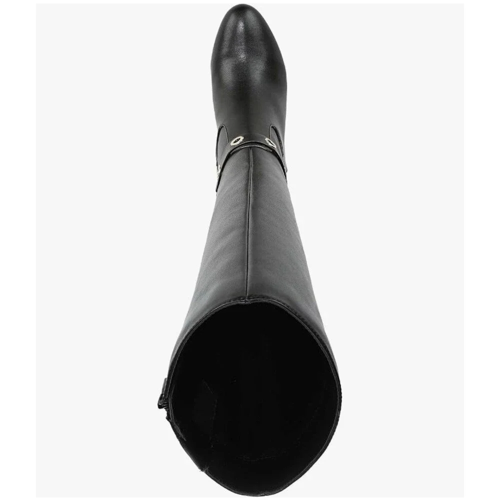 LifeStride Tansy Women's Knee-High Fashion Boot Black Size 8W - Block Heel